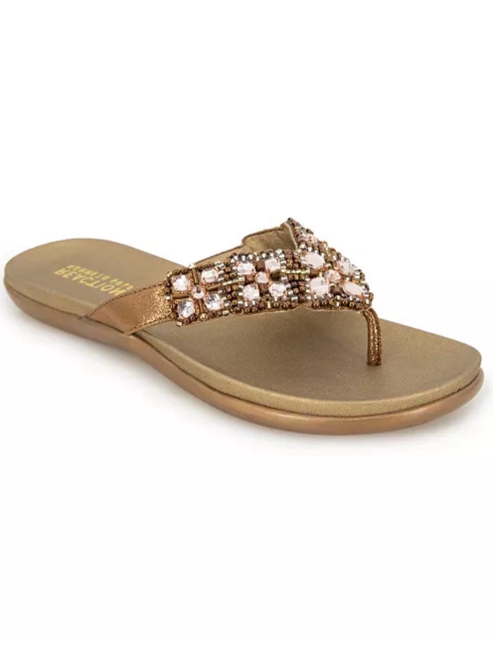 39. Kenneth Cole Reaction Women's Glamathon Flat Sandals NEW 5